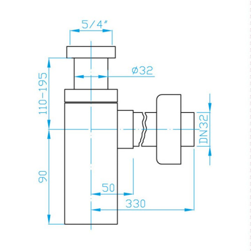 Сифон для раковины PlastBrno EMCR004 хром - фото 2